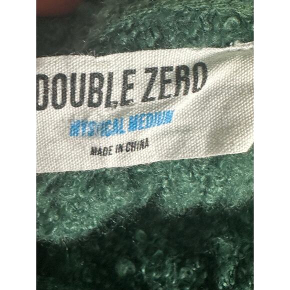 Double Zero green knit long sleeves crop sweater size Medium - Picture 3 of 10